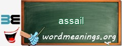 WordMeaning blackboard for assail